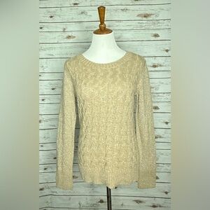 Banana Republic wool-cashmere blend cable knit sweater